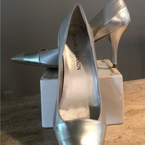 Michael Shannon Metallic Silver Heels
